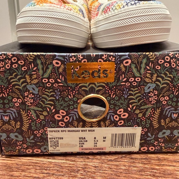 NIB Keds x Rifle Paper Co Platform Sneakers – Women’s 8 – Floral – New In Box - Picture 2 of 5